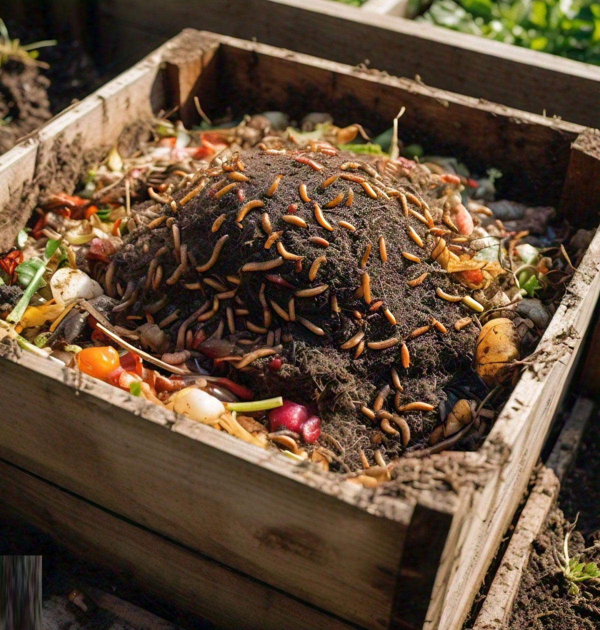 Maggots in Compost